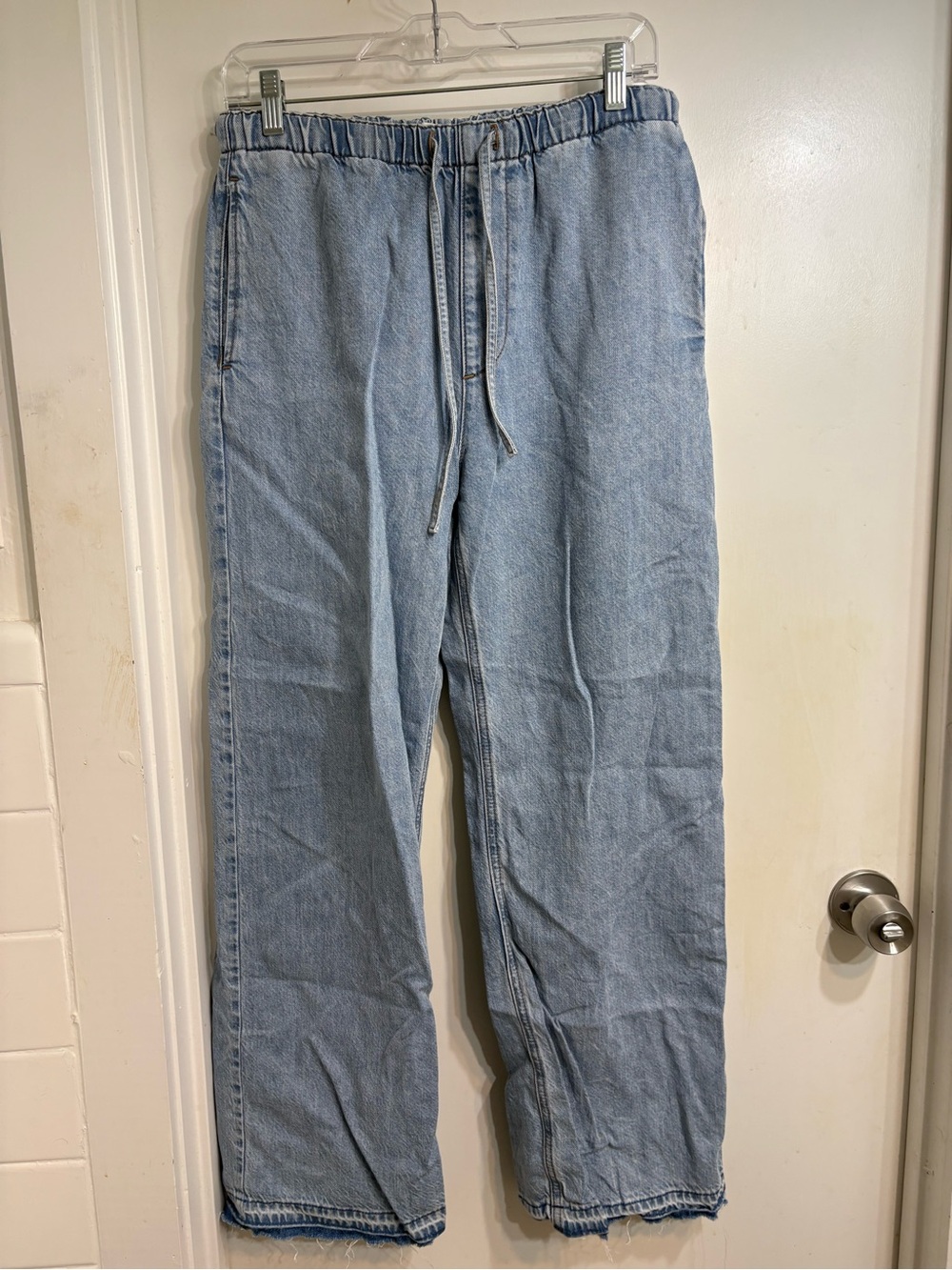 rag & bone Light Wash Relaxed Drawstring Jeans